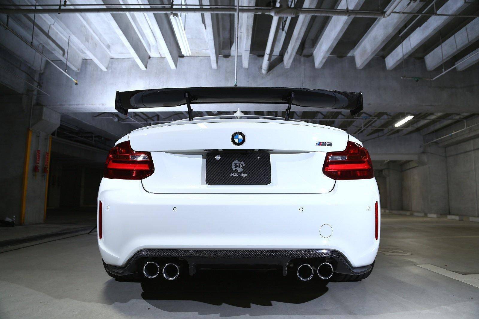 3DDesign Carbon Fibre Rear Diffuser (Type 1) for BMW M2 & M2 Competition (2015 - 2021, F87) - AUTOID - Rear Diffusers - 3DDesign