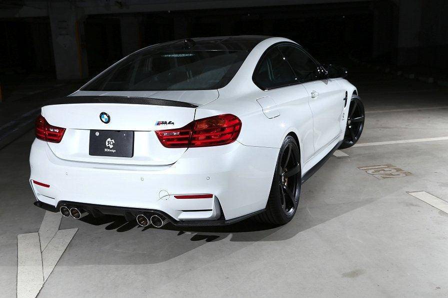 3DDesign Carbon Fibre Rear Diffuser (Type 1) for BMW M3 & M4 (2014 - 2020, F80 F82 F83) - AUTOID - Rear Diffusers - 3DDesign
