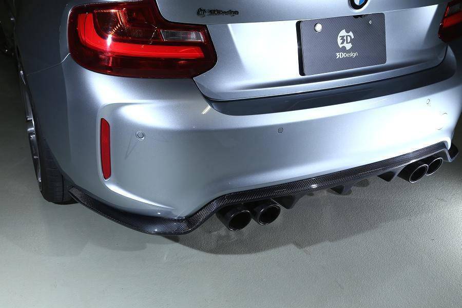3DDesign Carbon Fibre Rear Diffuser (Type 2) for BMW M2 & M2 Competition (2015 - 2021, F87) - AUTOID - Rear Diffusers - 3DDesign