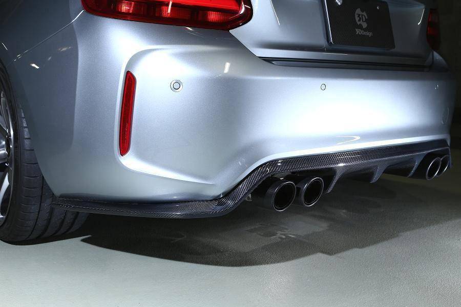 3DDesign Carbon Fibre Rear Diffuser (Type 2) for BMW M2 & M2 Competition (2015 - 2021, F87) - AUTOID - Rear Diffusers - 3DDesign