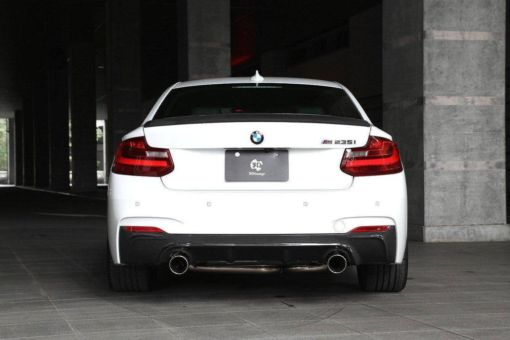 3DDesign Carbon Fibre Rear Spoiler for BMW 2 Series & M2 (2014-2021, F22 F87) - AUTOID® - Rear Spoilers - 3DDesign