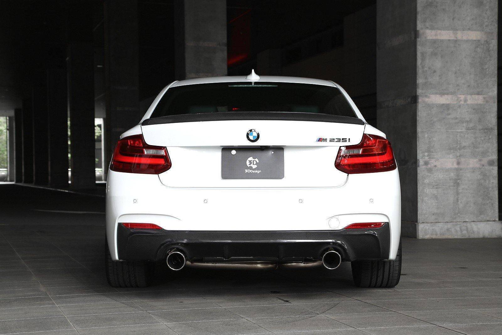 3DDesign Carbon Fibre Rear Spoiler for BMW 2 Series & M2 (2014-2021, F22 F87) - AUTOID® - Rear Spoilers - 3DDesign