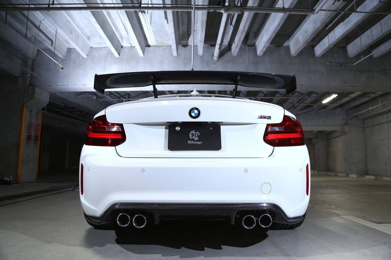 3DDesign Carbon Fibre Rear Spoiler Wing for BMW 2 Series & M2 (2014 - 2021, F22 F87) - AUTOID - Rear Wings - 3DDesign