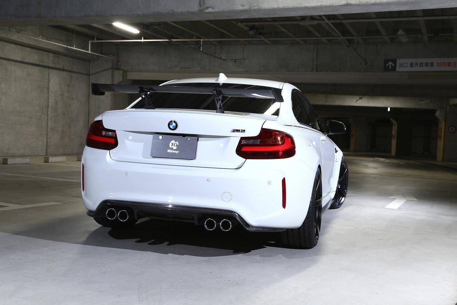 3DDesign Carbon Fibre Rear Spoiler Wing for BMW 2 Series & M2 (2014-2021, F22 F87) - AUTOID® - Rear Wings - 3DDesign