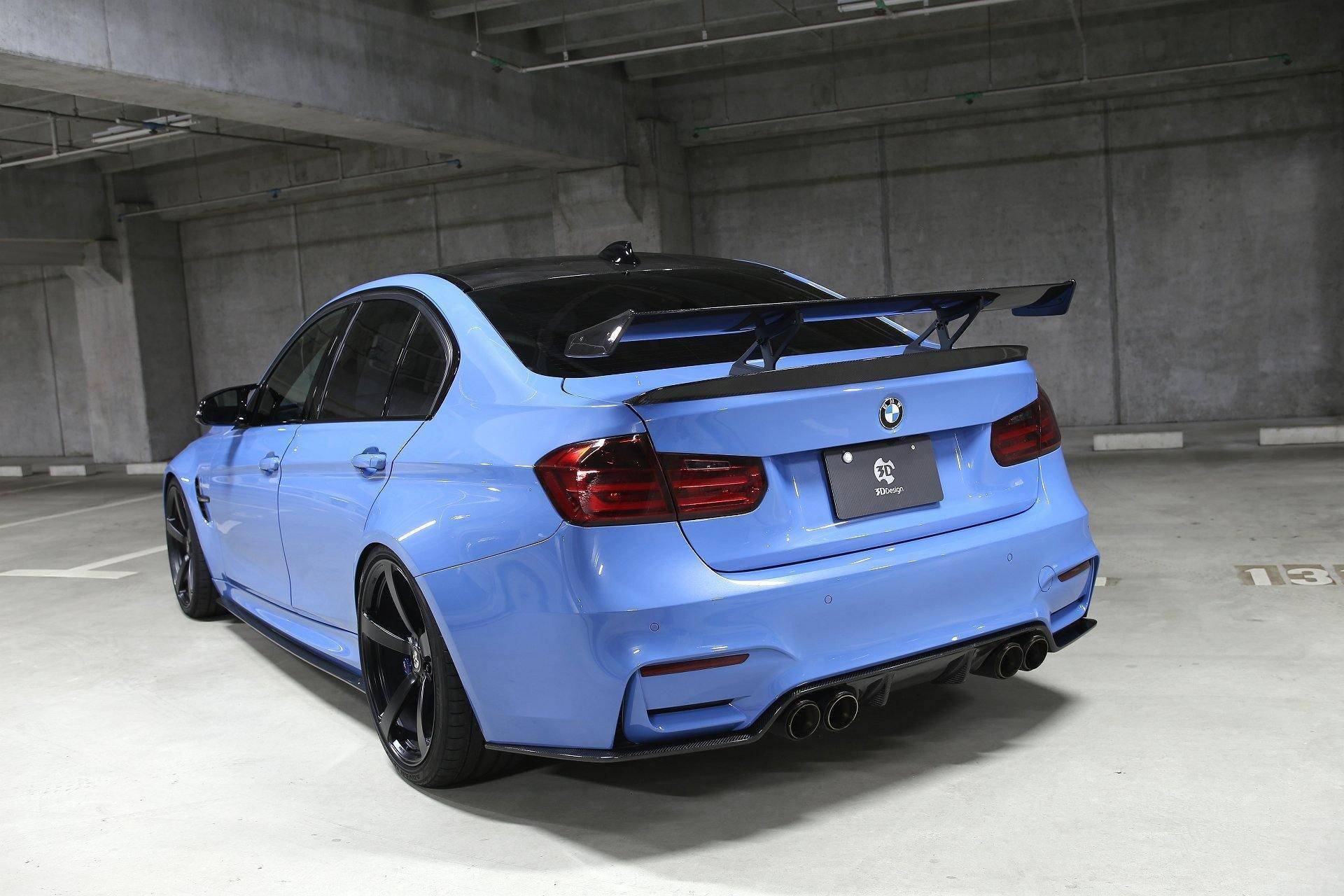 3DDesign Carbon Fibre Rear Spoiler Wing for BMW M3 (2015-2019, F80) - AUTOID® - Rear Wings - 3DDesign