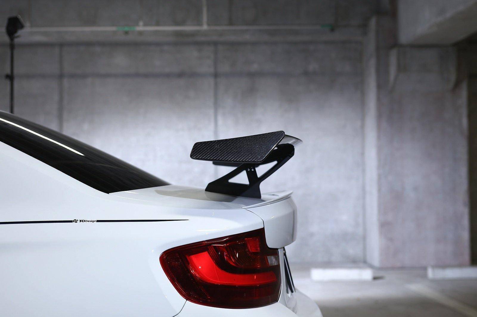 3DDesign Carbon Fibre Rear Spoiler Wing for BMW 2 Series u0026 M2 (2014-2021