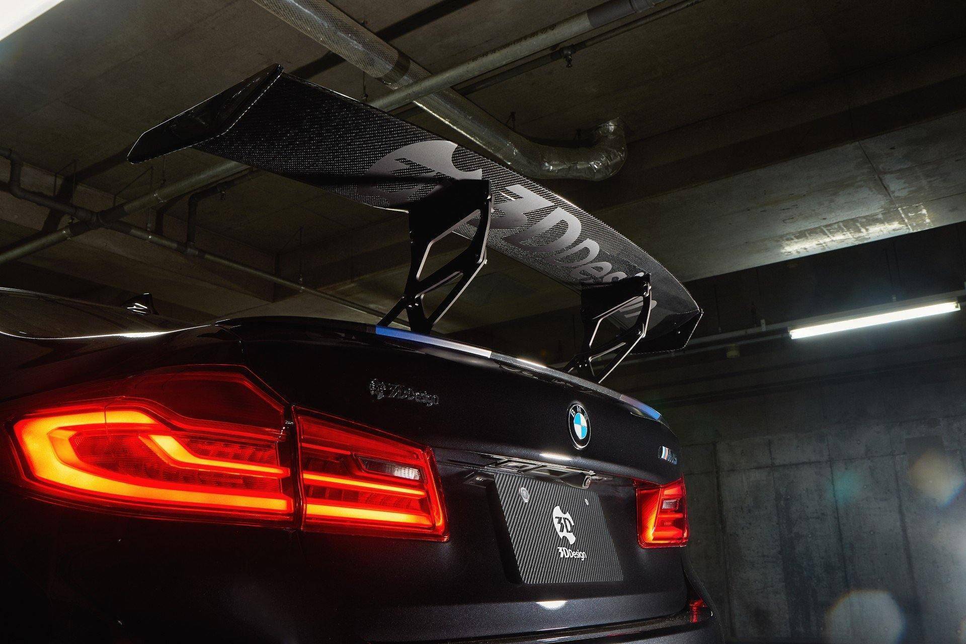 3DDesign Carbon Fibre Rear Wing Spoiler for BMW 5 Series & M5 (2017-2023, G30 F90) - AUTOID® - Rear Spoilers - 3DDesign