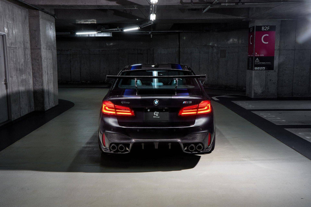 3DDesign Carbon Fibre Rear Wing Spoiler for BMW 5 Series & M5 (2017-2023, G30 F90) - AUTOID® - Rear Spoilers - 3DDesign