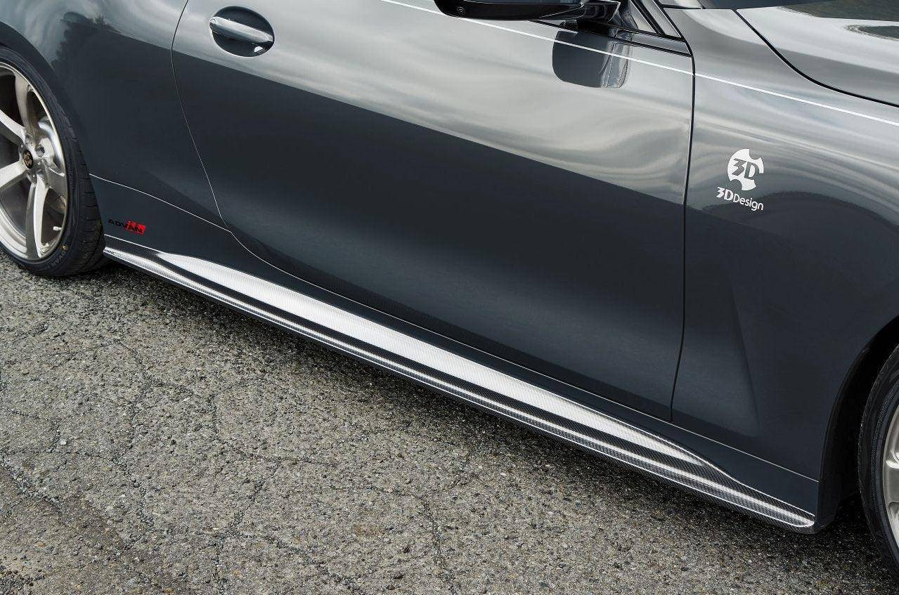 3DDesign Carbon Fibre Side Skirts for BMW 4 Series (2020+, G22 G23) - AUTOID - Side Skirts & Winglets - 3DDesign