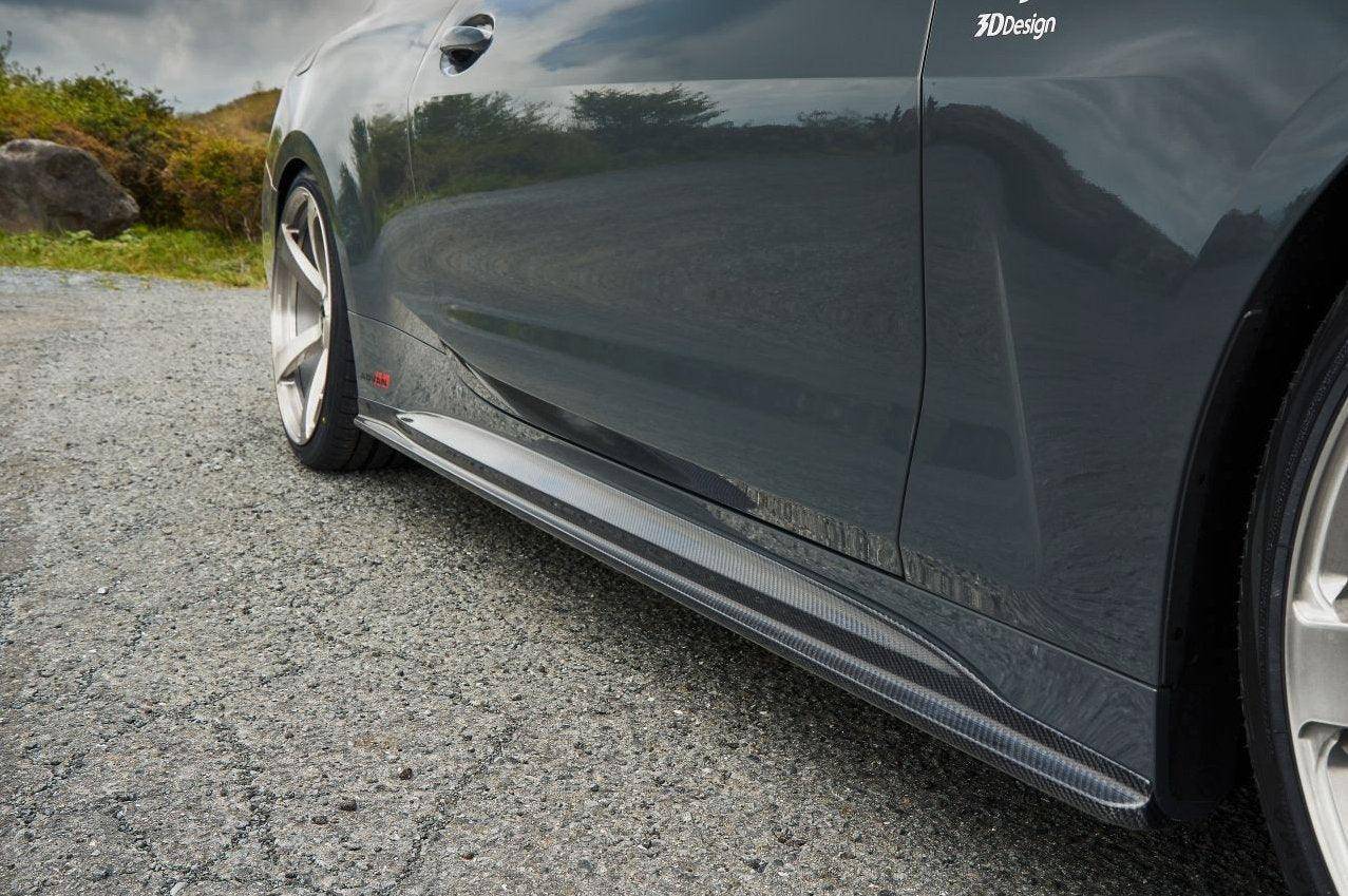 3DDesign Carbon Fibre Side Skirts for BMW 4 Series (2020+, G22 G23) - AUTOID® - Side Skirts & Winglets - 3DDesign