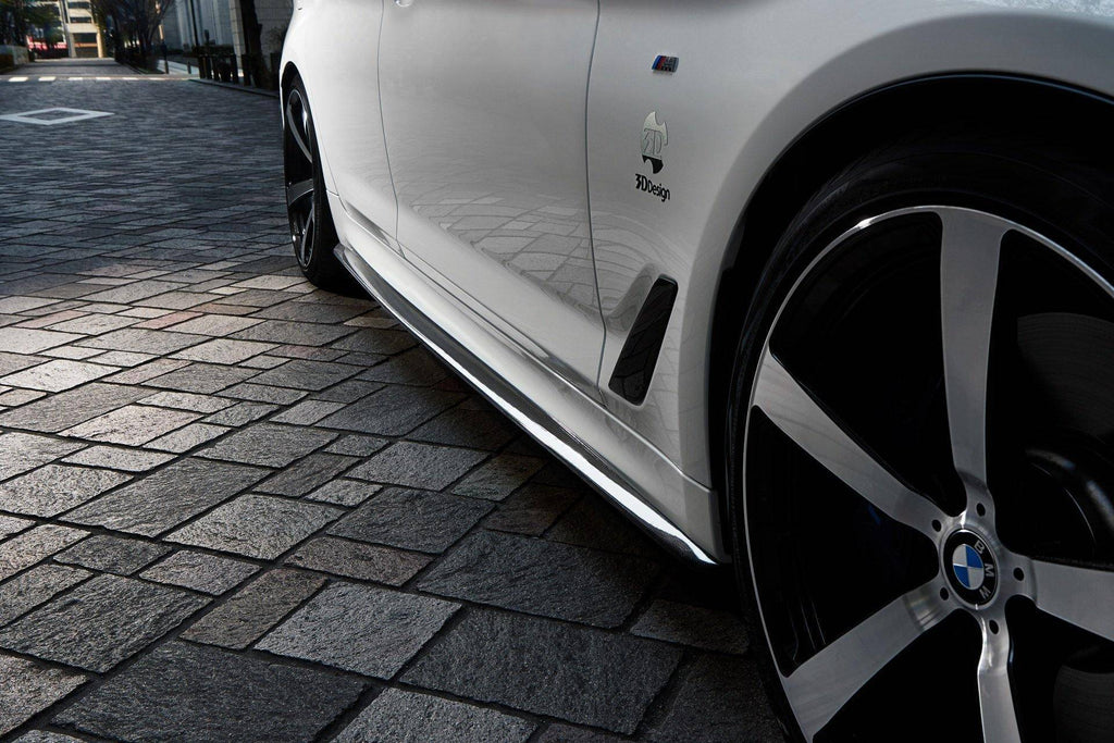 3DDesign Carbon Fibre Side Skirts For BMW 5 Series M Sport (2017-2023, G30 G31) - AUTOID® - Side Skirts & Winglets - 3DDesign