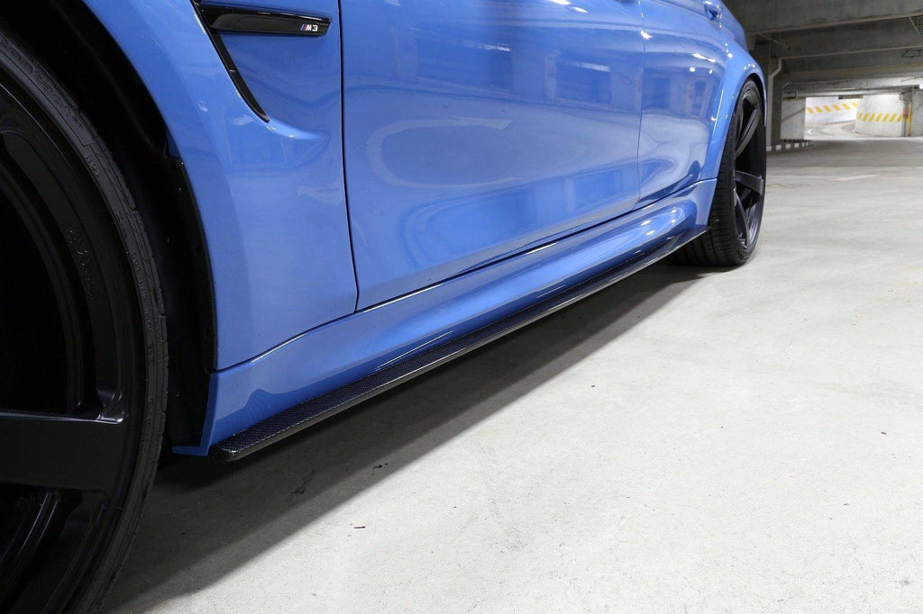 3DDesign Carbon Fibre Side Skirts For BMW M3 (2015-2019, F80) - AUTOID® - Side Skirts & Winglets - 3DDesign