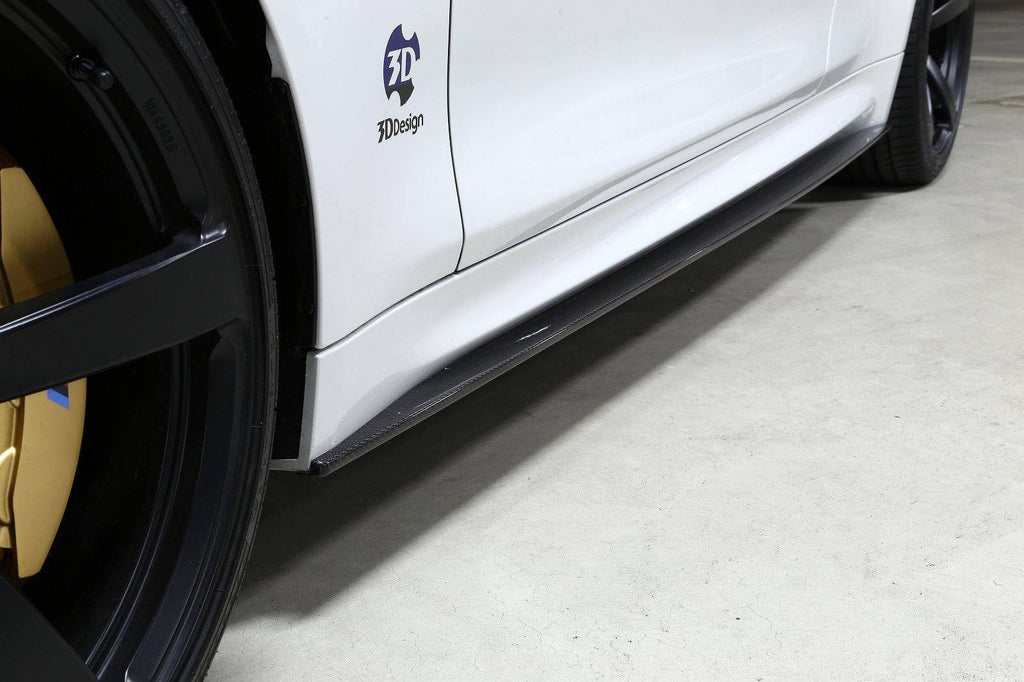 3DDesign Carbon Fibre Side Skirts For BMW M4 (2015-2020, F82 F83) - AUTOID® - Side Skirts & Winglets - 3DDesign
