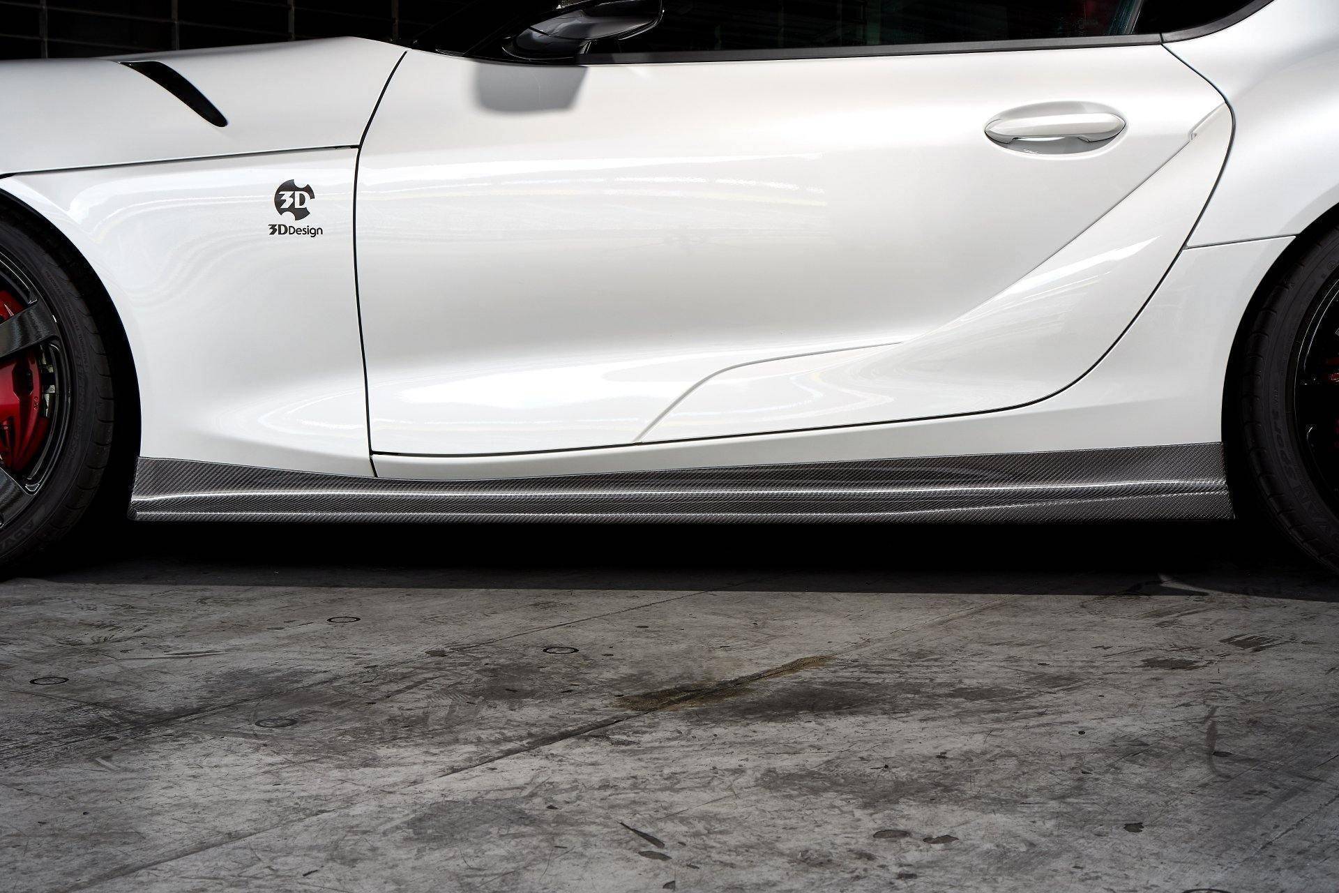 3DDesign Carbon Fibre Side Skirts for Toyota Supra (2019+, J29) - AUTOID® - Side Skirts & Winglets - 3DDesign