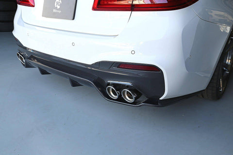 3DDesign Carbon Fibre Type 1 Rear Diffuser For BMW 5 Series M Sport (2017-2023, G30) - AUTOID® - Rear Diffusers - 3DDesign