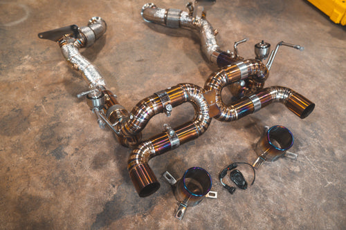 Ferrari F8 Tributo & F8 Spider Titanium Valved Sport Exhaust System by Valvetronic