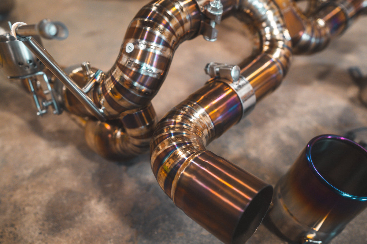 Ferrari F8 Tributo & F8 Spider Titanium Valved Sport Exhaust System by Valvetronic