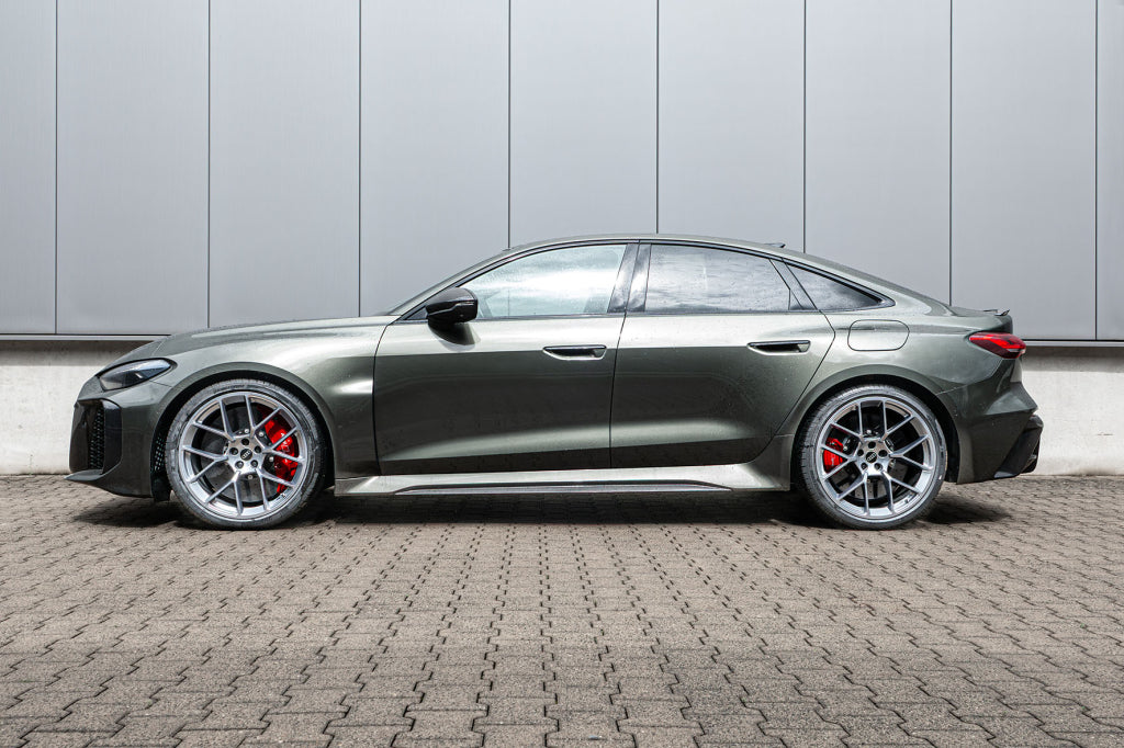 Audi RS5 B10 standard ride height comparison before H&R springs