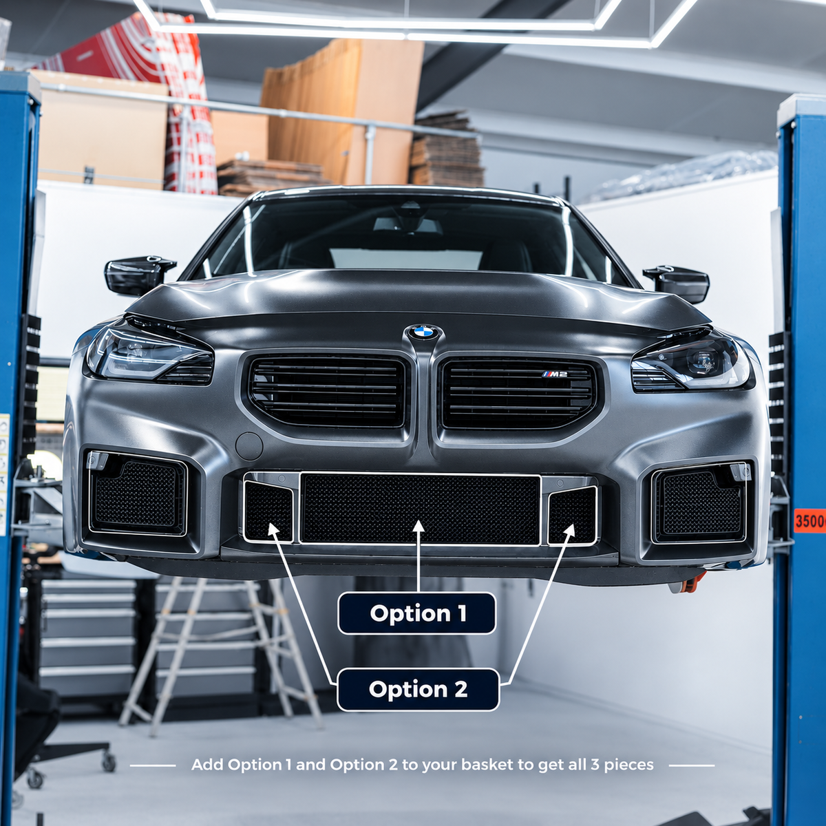 BMW M2 G87 Centre Metal Grille Mesh Protector Kit by Zunsport (2023+)