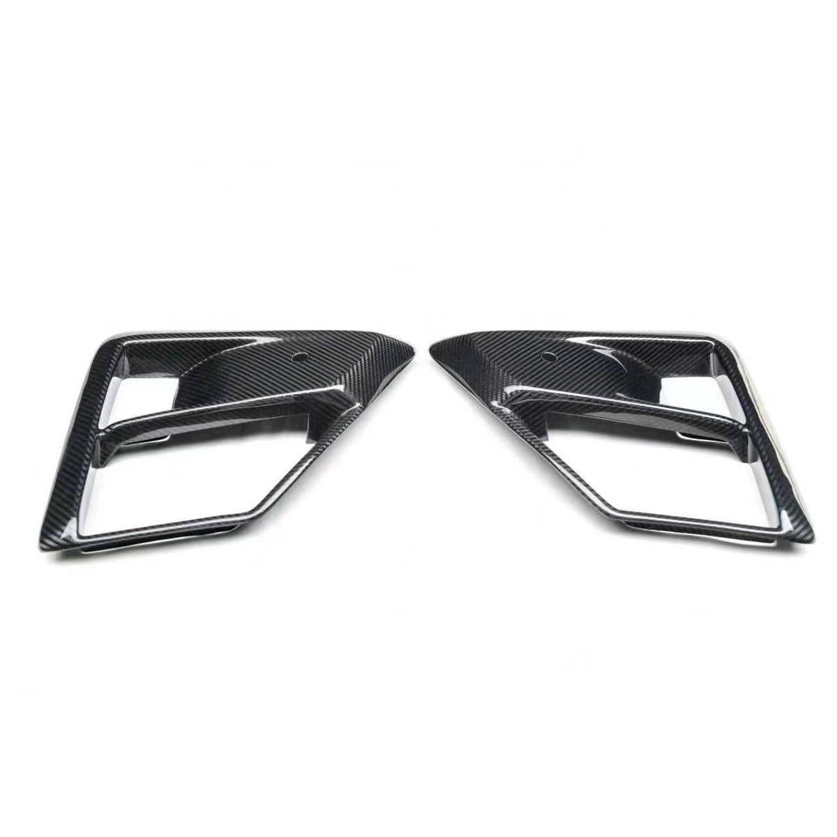 BMW X5M F95 LCI Pre-Preg Carbon Fibre Front Bumper Insert Overlays by FORM (2023+)