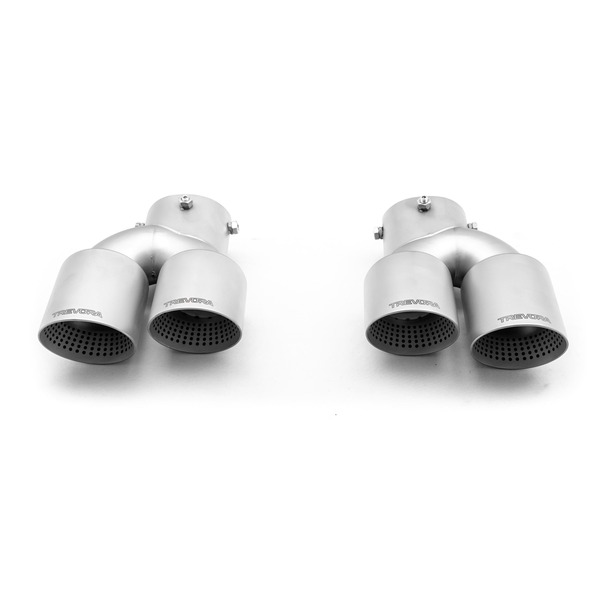 Puntas de escape negras Cerakote para BMW M240i G42, M340i G20 y M440i G22 por TREVORA (2021+)