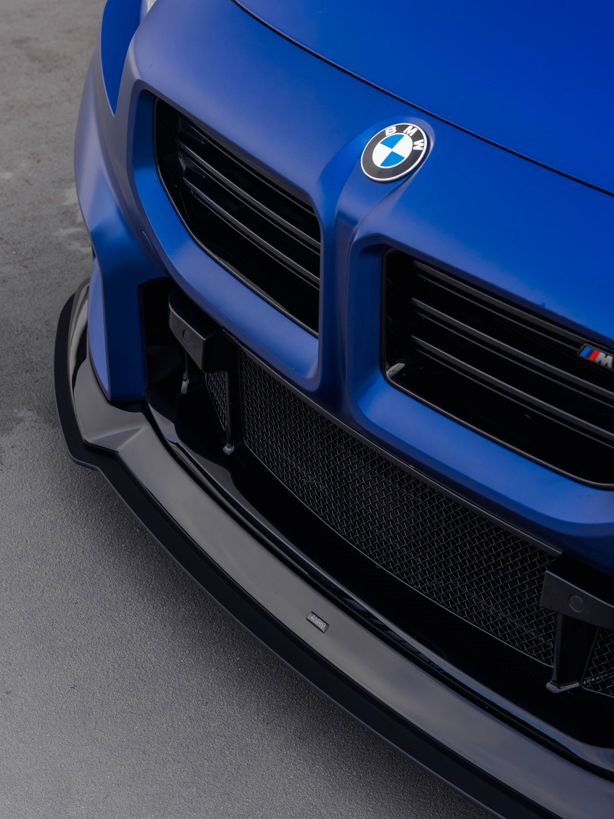 BMW M2 G87 EVO-R Gloss Black Adjustable Track Front Splitter by ZAERO (2023+)