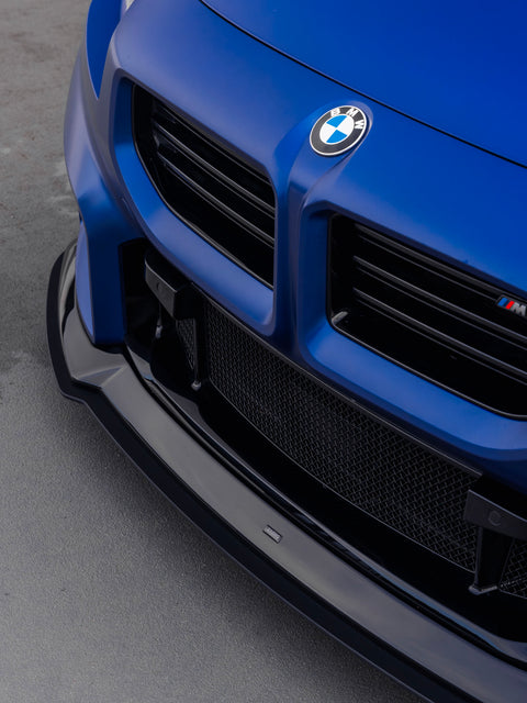 BMW M2 G87 EVO-R Gloss Black Adjustable Track Front Splitter by ZAERO (2023+)