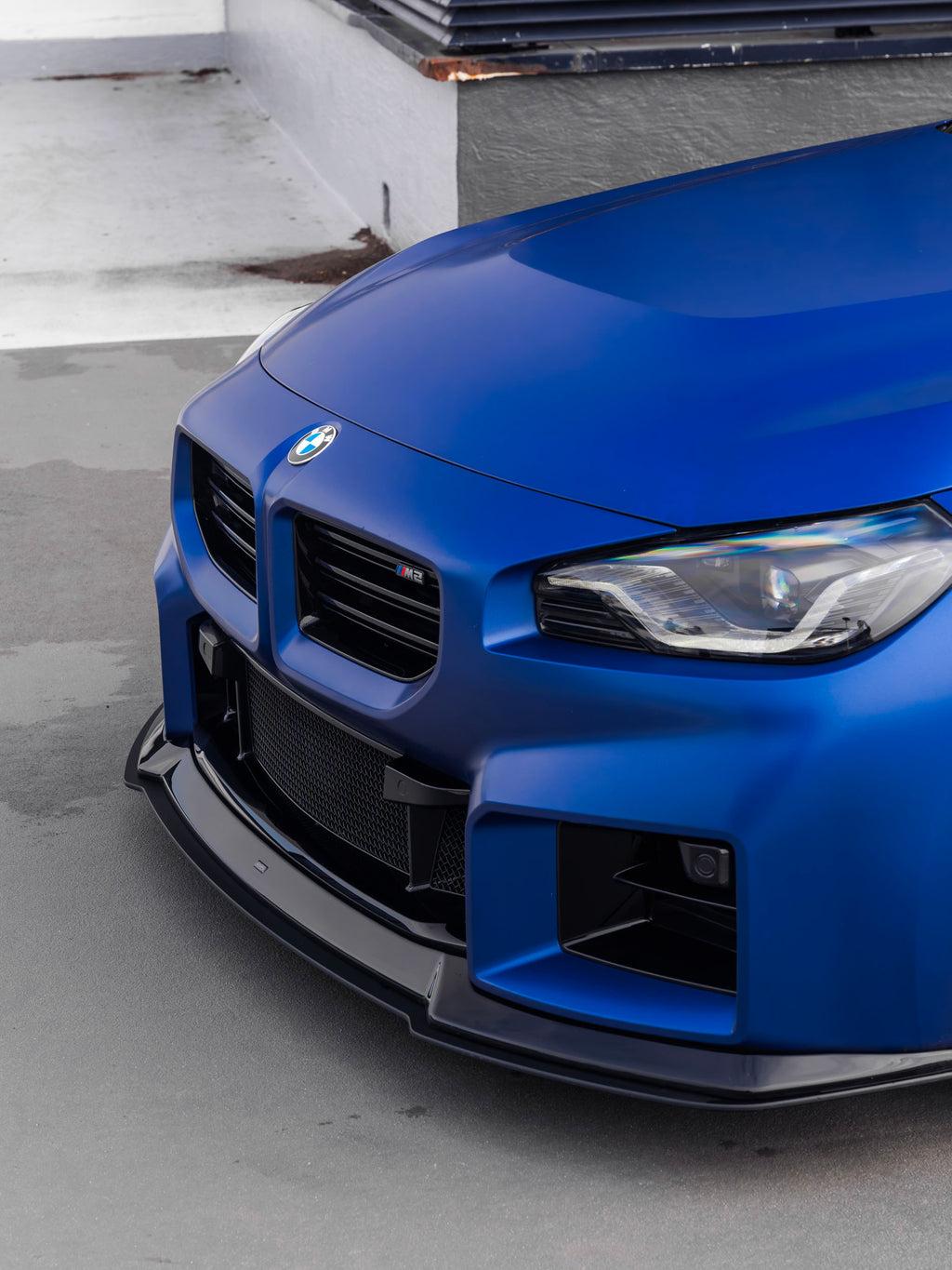 BMW M2 G87 EVO-R Gloss Black Adjustable Track Front Splitter by ZAERO (2023+)