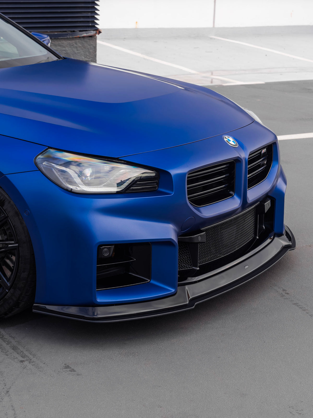 BMW M2 G87 EVO-R Gloss Black Adjustable Track Front Splitter by ZAERO (2023+)