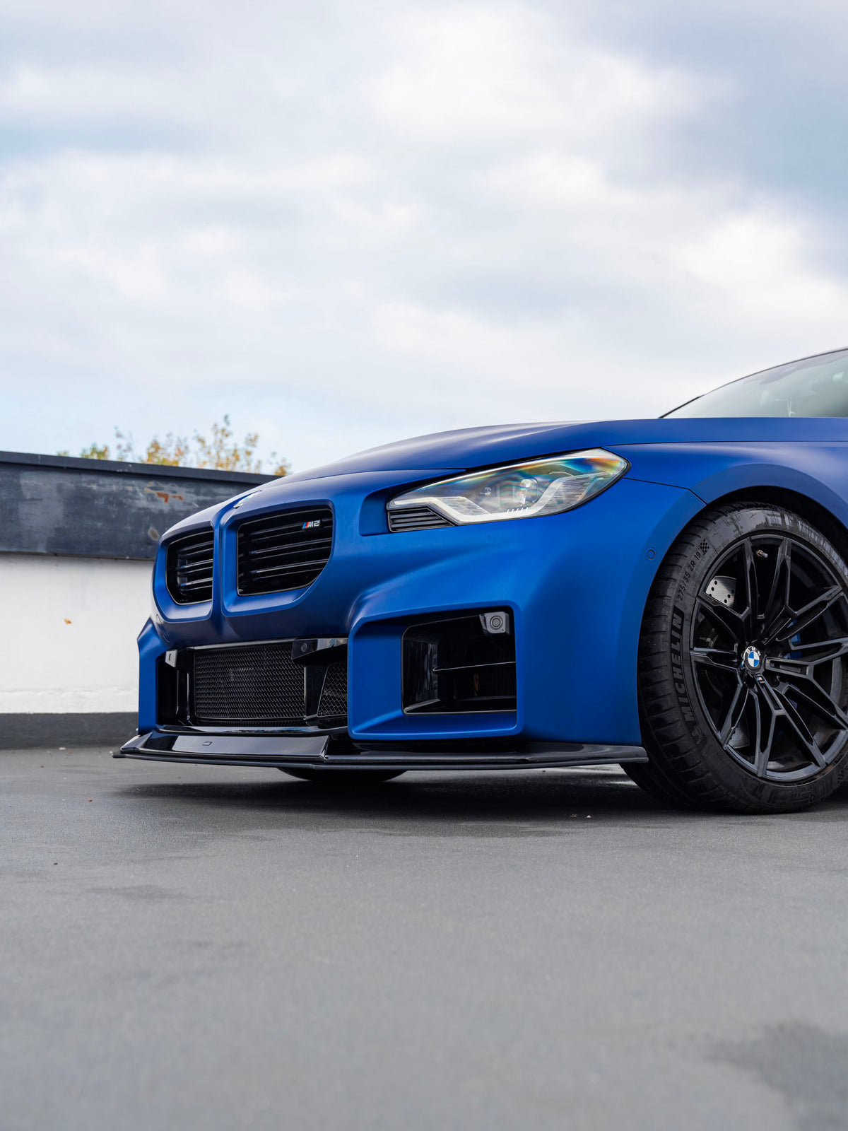 BMW M2 G87 EVO-R Gloss Black Adjustable Track Front Splitter by ZAERO (2023+)