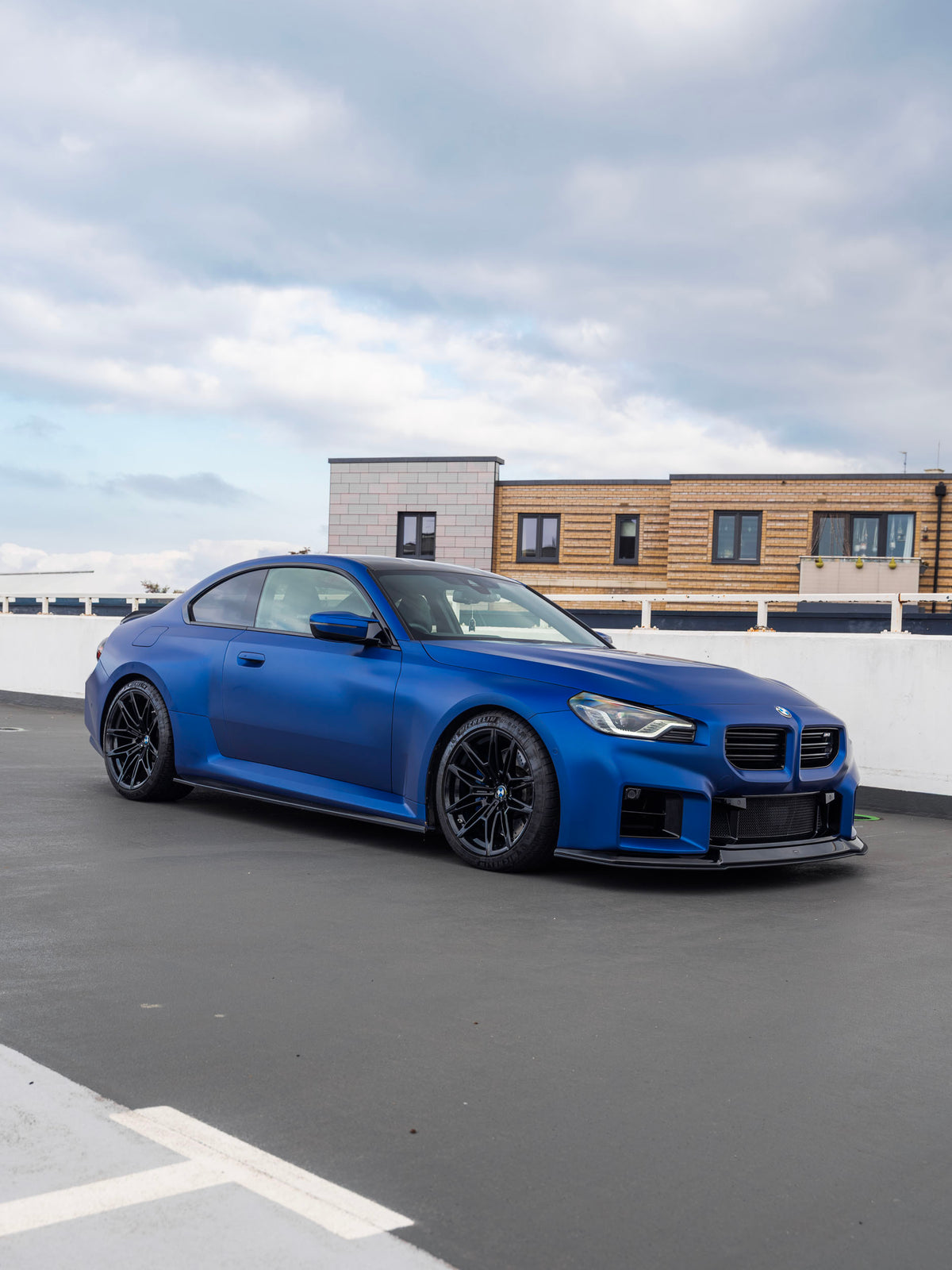 BMW M2 G87 EVO-R Gloss Black Adjustable Track Front Splitter by ZAERO (2023+)