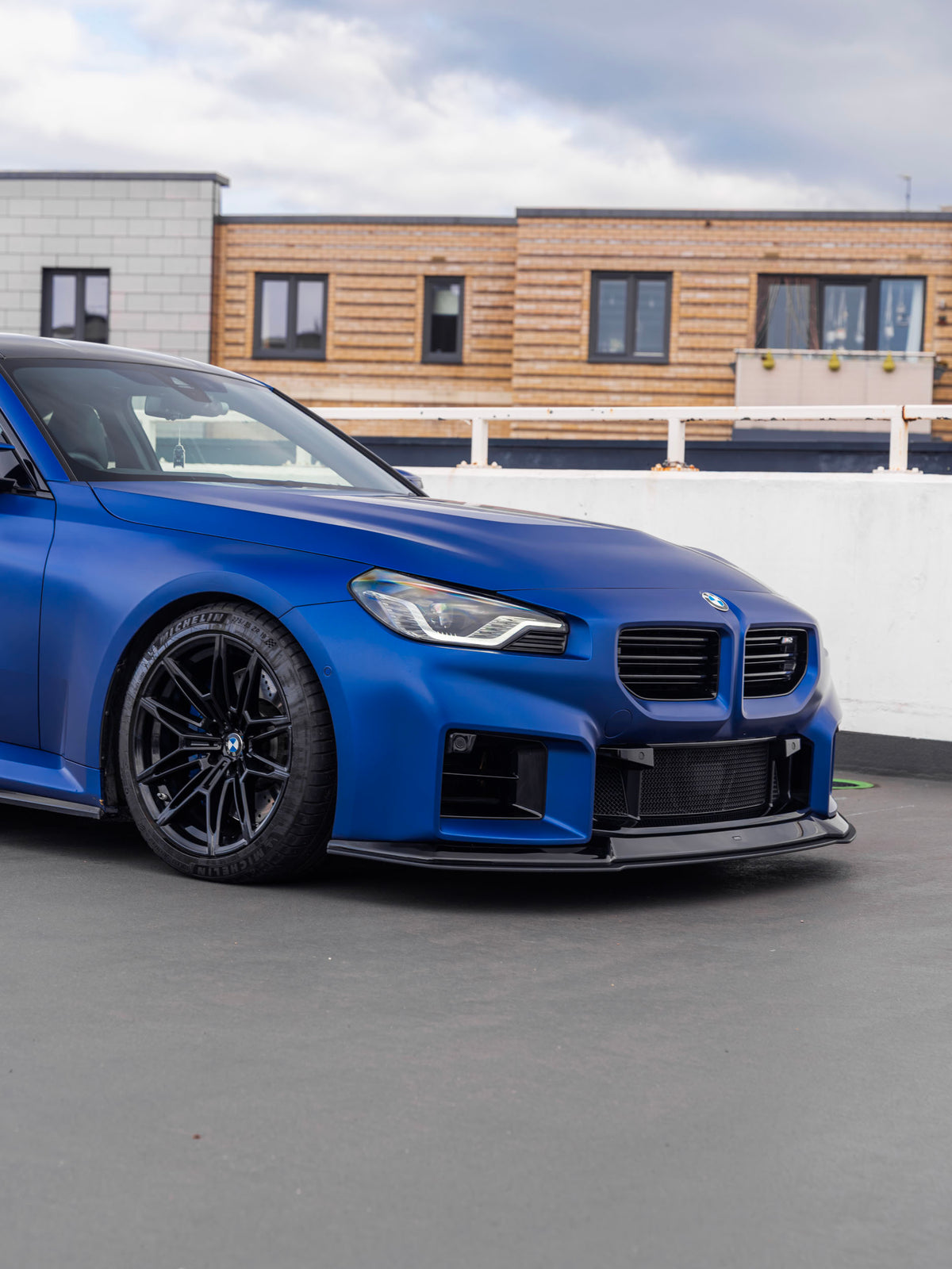 BMW M2 G87 EVO-R Gloss Black Adjustable Track Front Splitter by ZAERO (2023+)