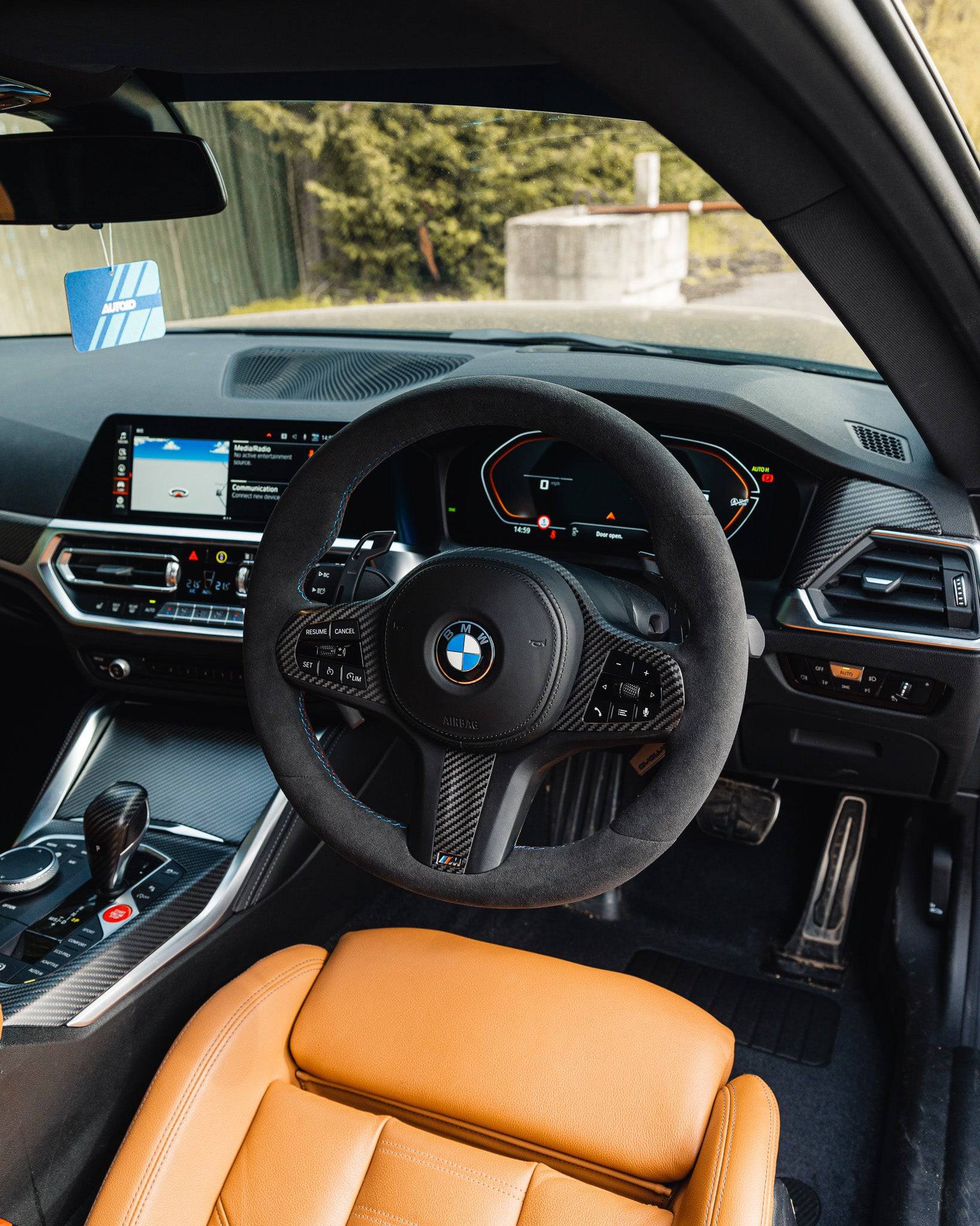 BMW 2 Series G42, 3 Series G20, M2 G87, M3 G80, M4 G82 Full Alcantara Steering Wheel by TRE (2018+), Steering Wheels, TRE - AUTOID | Premium Automotive Accessories