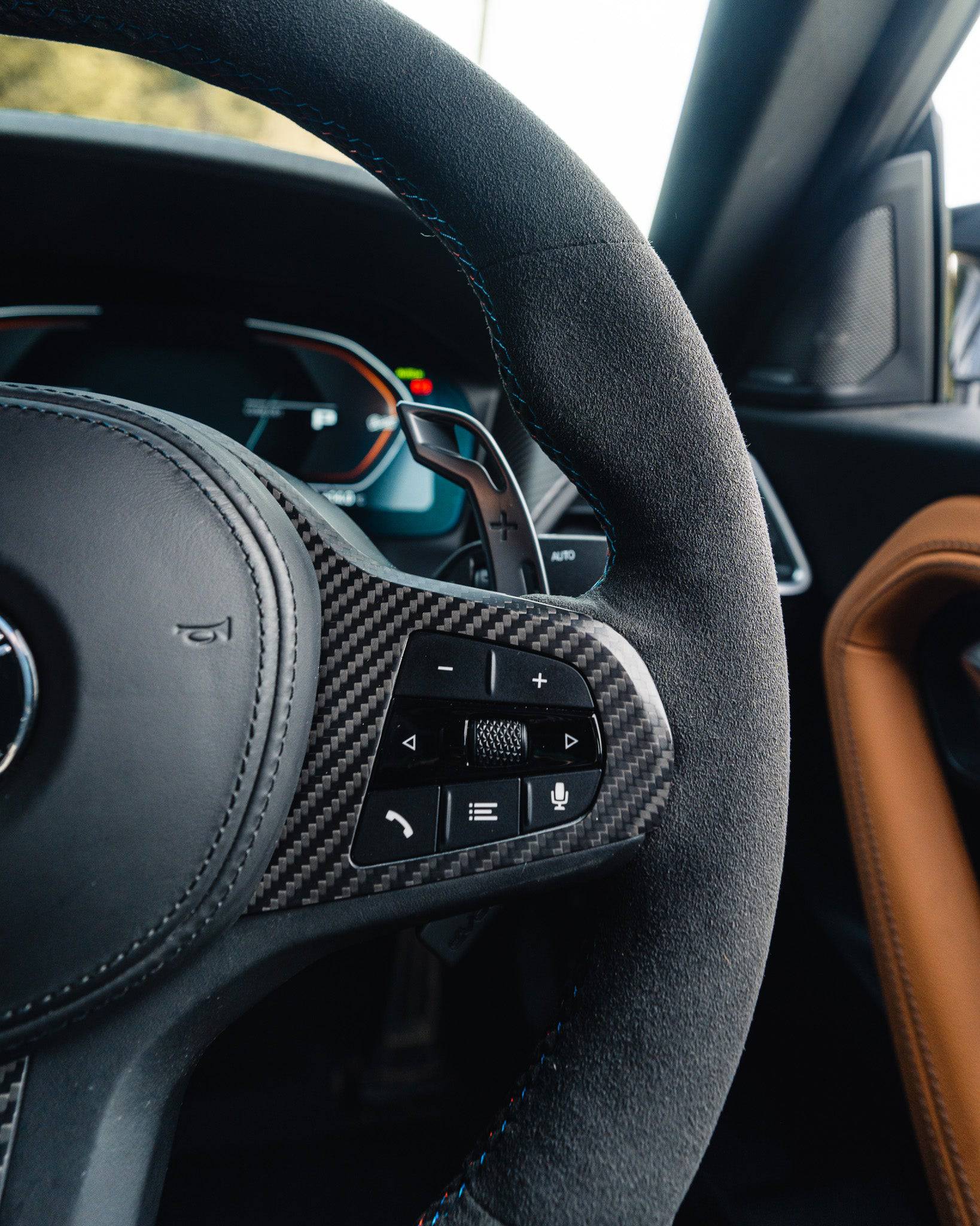 BMW G Series Full Alcantara Steering Wheel by TRE (2018+, G20 G42 G87 G80 G82), Steering Wheels, TRE - AUTOID | Premium Automotive Accessories