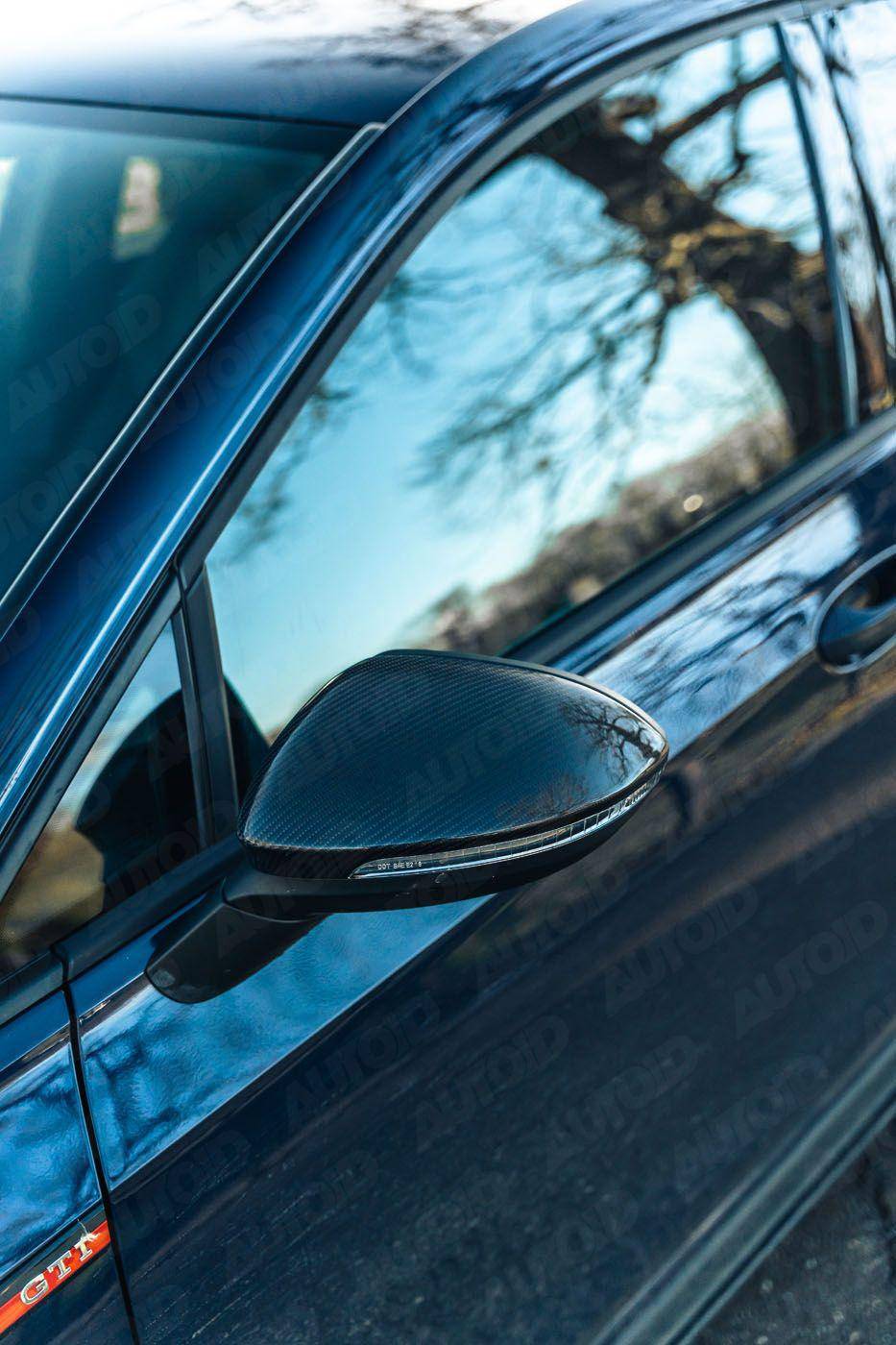 Carbon Fibre Wing Mirror Covers for VW Golf, GTI & R (2019+, Mk8), Mirror Covers, Essentials - AUTOID | Premium Automotive Accessories