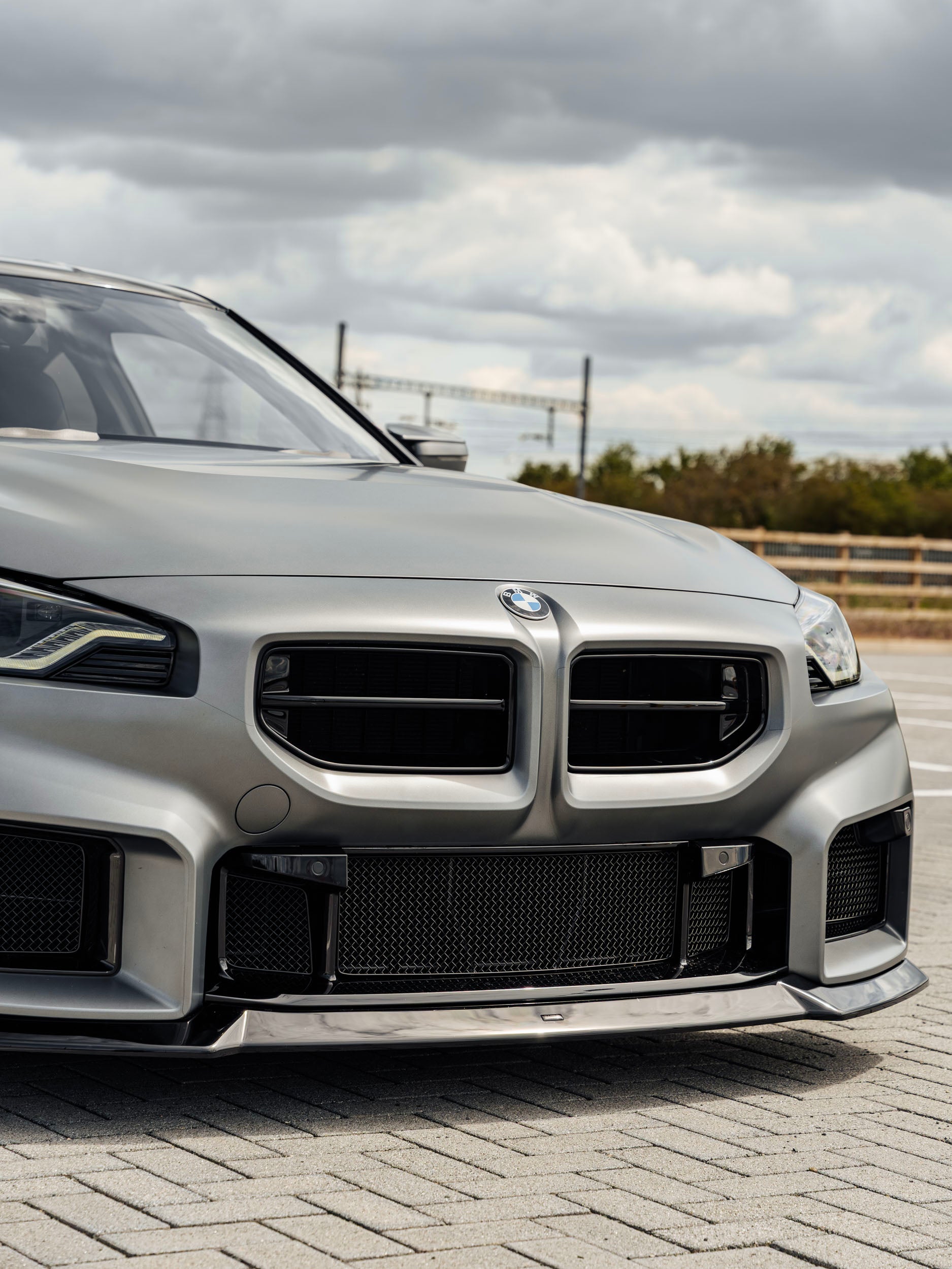 BMW M2 G87 EVO-S Gloss Black Front Grilles by ZAERO (2023+)
