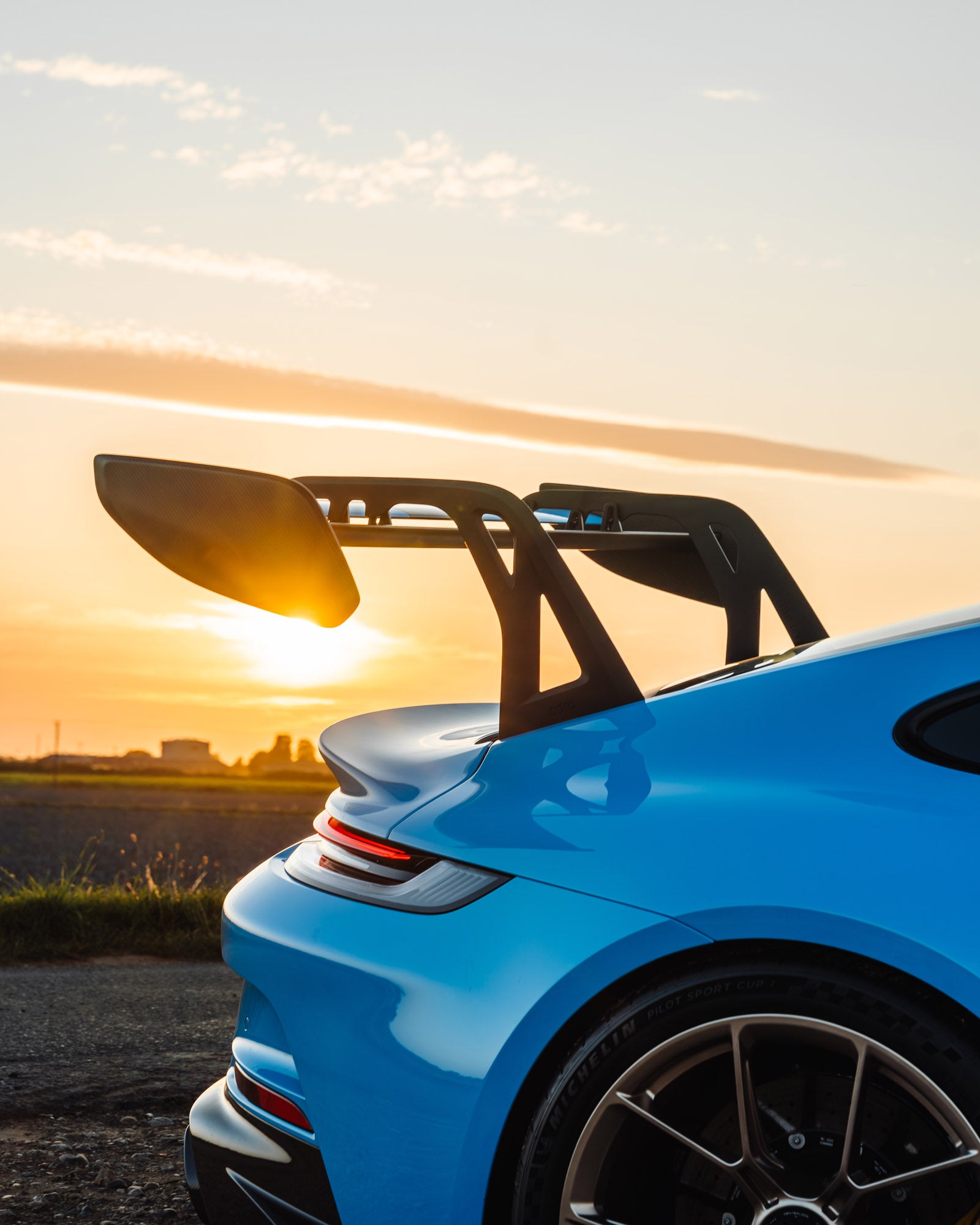 Porsche 992.1 GT3 Pre-Preg Carbon Fibre AT-P Swan Neck Rear Wing by Adro