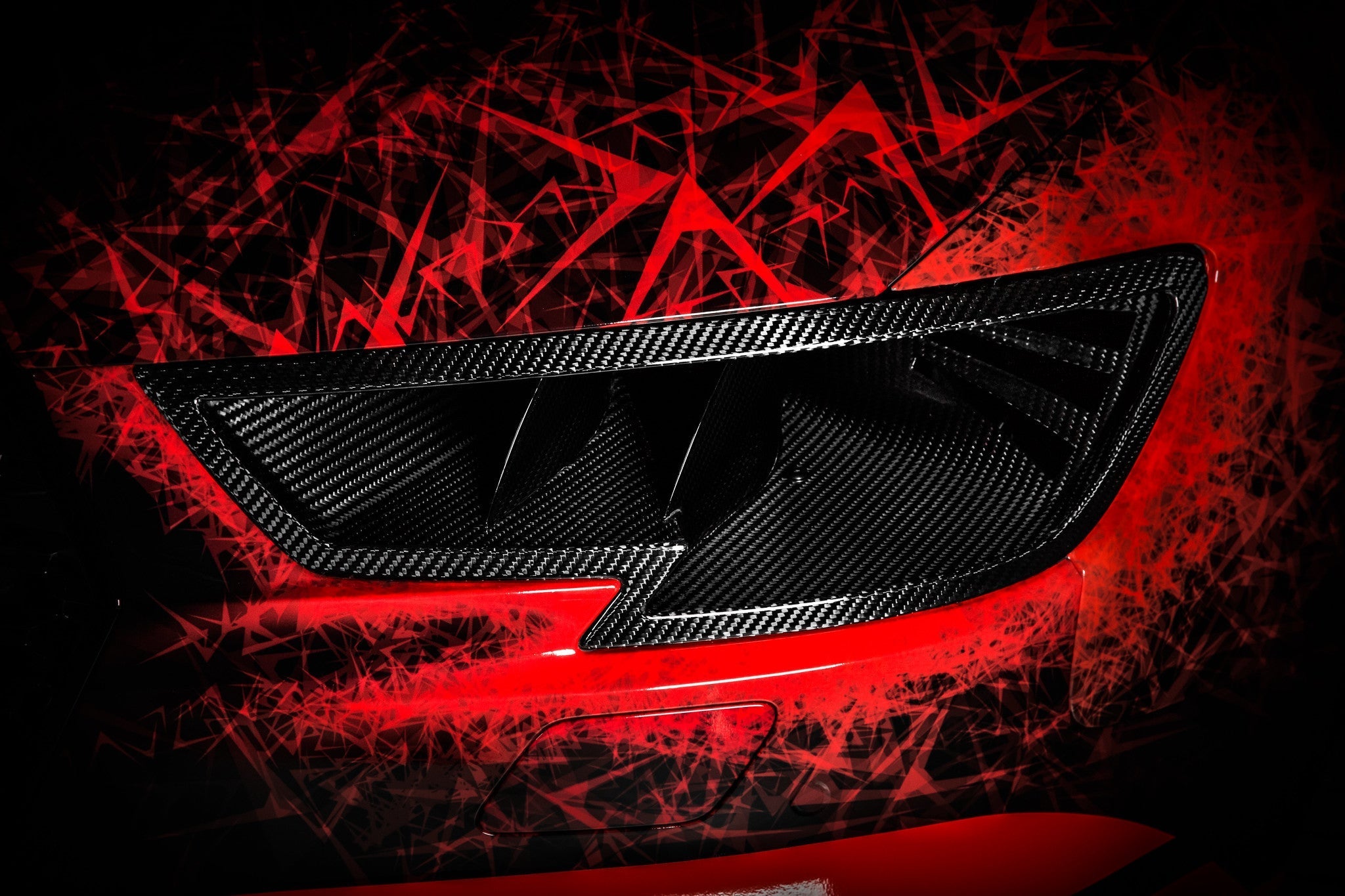 Eventuri Audi RS3 8V Gen 2 Carbon Fibre Headlamp Race Duct detail