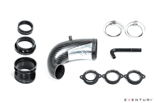 Eventuri Audi RS3 8V/8Y, TTRS 8S, RSQ3 & VZ5 Carbon Fibre Turbo Inlet - No Flange (LHD, Non-USA)