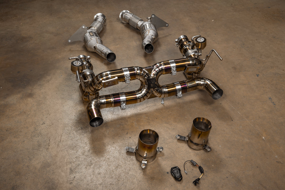 Ferrari F8 Tributo & F8 Spider Titanium Valved Sport Exhaust System by Valvetronic