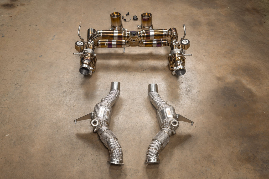 Ferrari F8 Tributo & F8 Spider Titanium Valved Sport Exhaust System by Valvetronic
