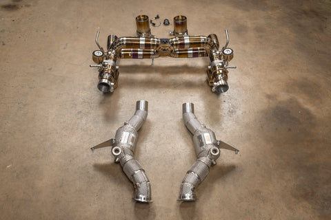 Ferrari F8 Tributo & F8 Spider Titanium Valved Sport Exhaust System by Valvetronic