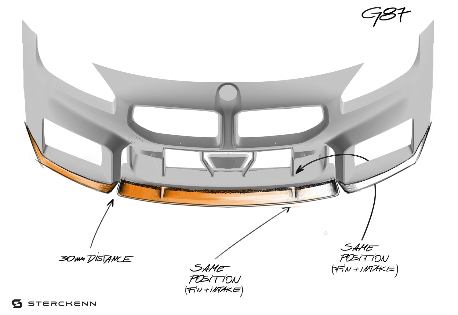 BMW M2 G87 Carbon Fibre Front Lip by Sterckenn (2023+)