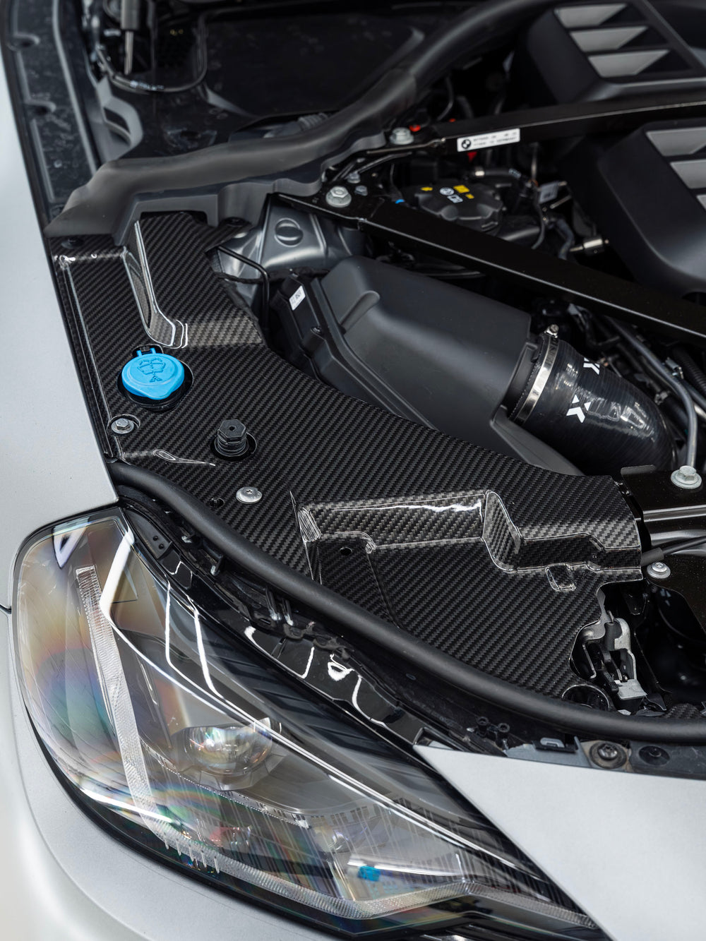 BMW M2 G87 Pre-Preg Carbon Fibre Engine Bay Headlight Cover by FORM (2023+)
