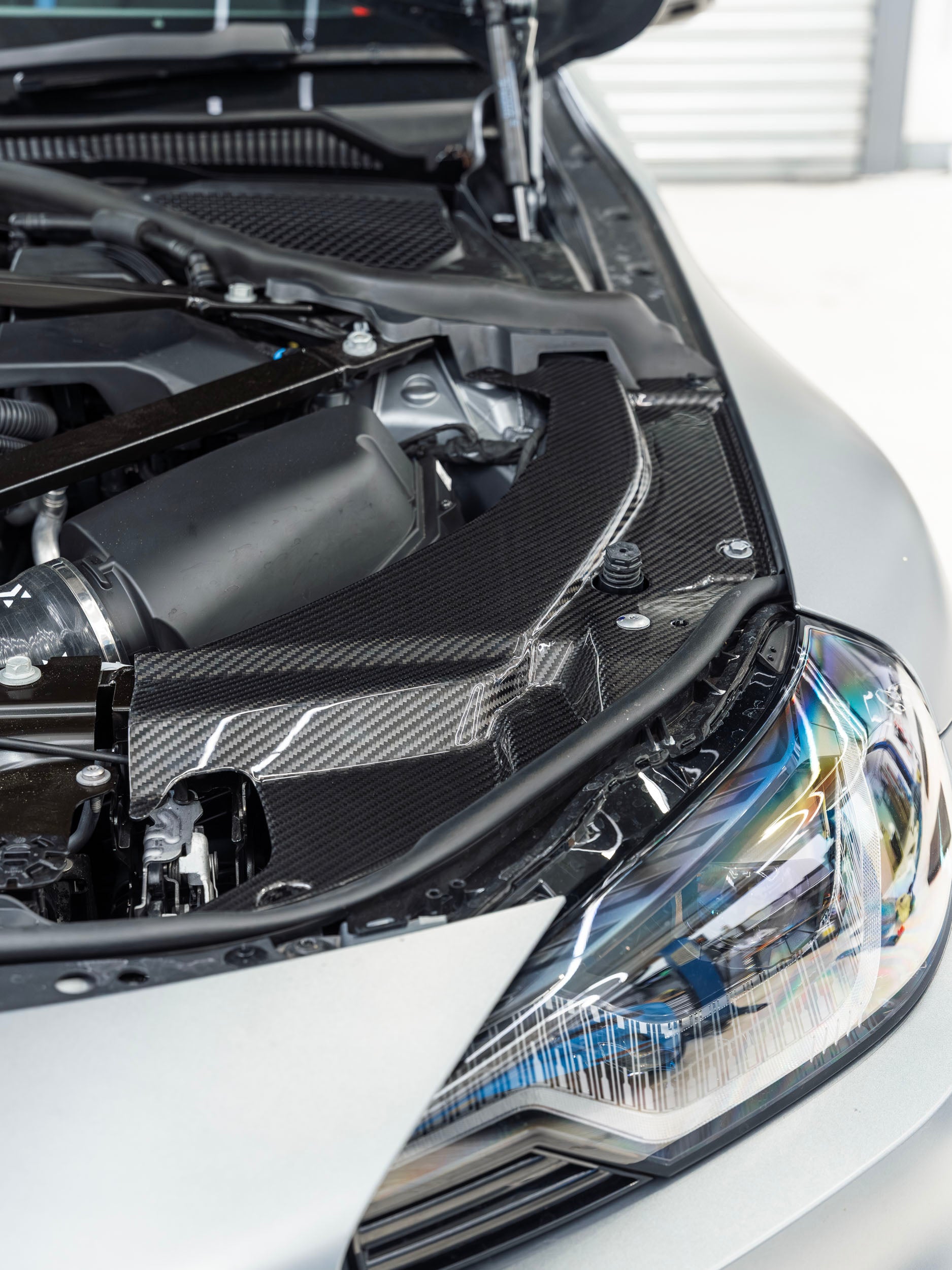 BMW M2 G87 Pre-Preg Carbon Fibre Engine Bay Headlight Cover by FORM (2023+)