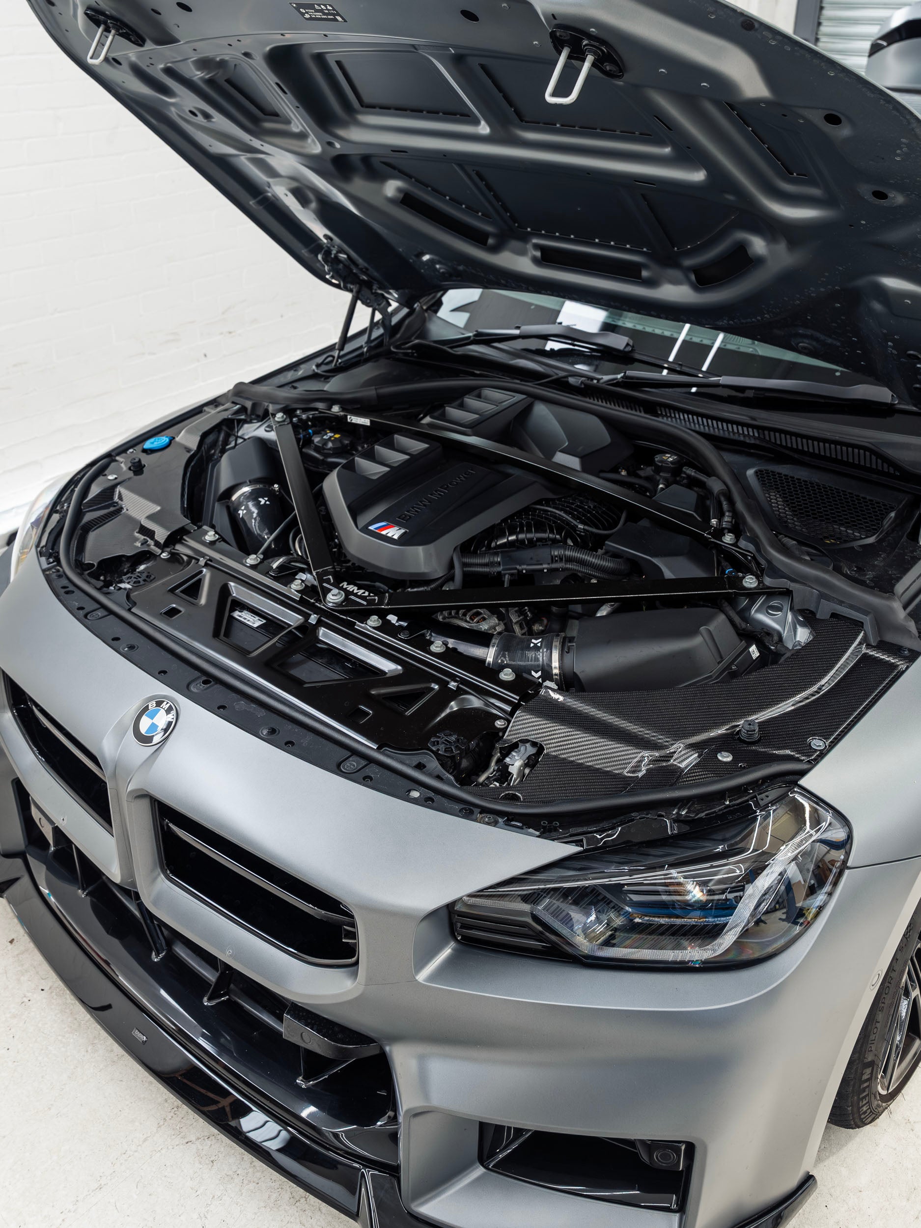 BMW M2 G87 Pre-Preg Carbon Fibre Engine Bay Headlight Cover by FORM (2023+)