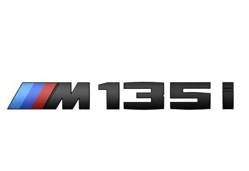 BMW M135i Genuine M Performance Black High Gloss Model Badge, Model Badges, BMW M Performance - AUTOID | Premium Automotive Accessories