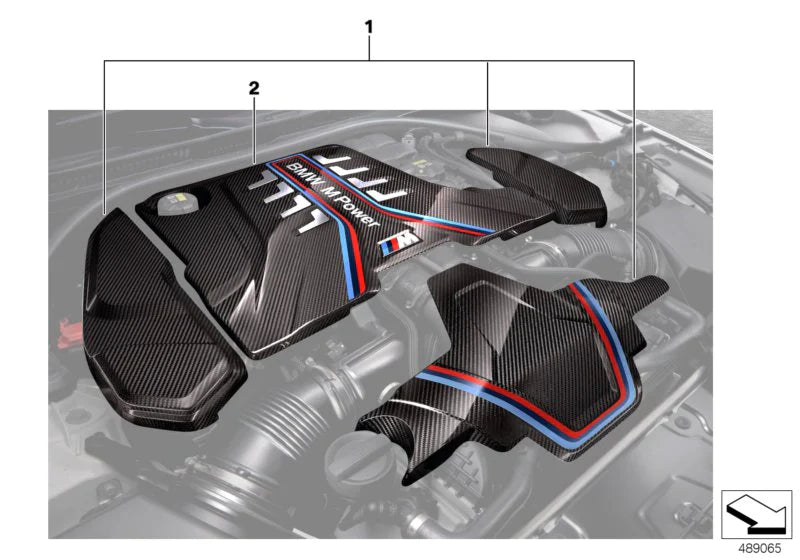 BMW M Performance Carbon Fibre Engine Cover for BMW M5, M8 and M850i (2017+, F90 F92 G15), Vehicle Dress Up Caps & Covers, BMW M Performance - AUTOID | Premium Automotive Accessories