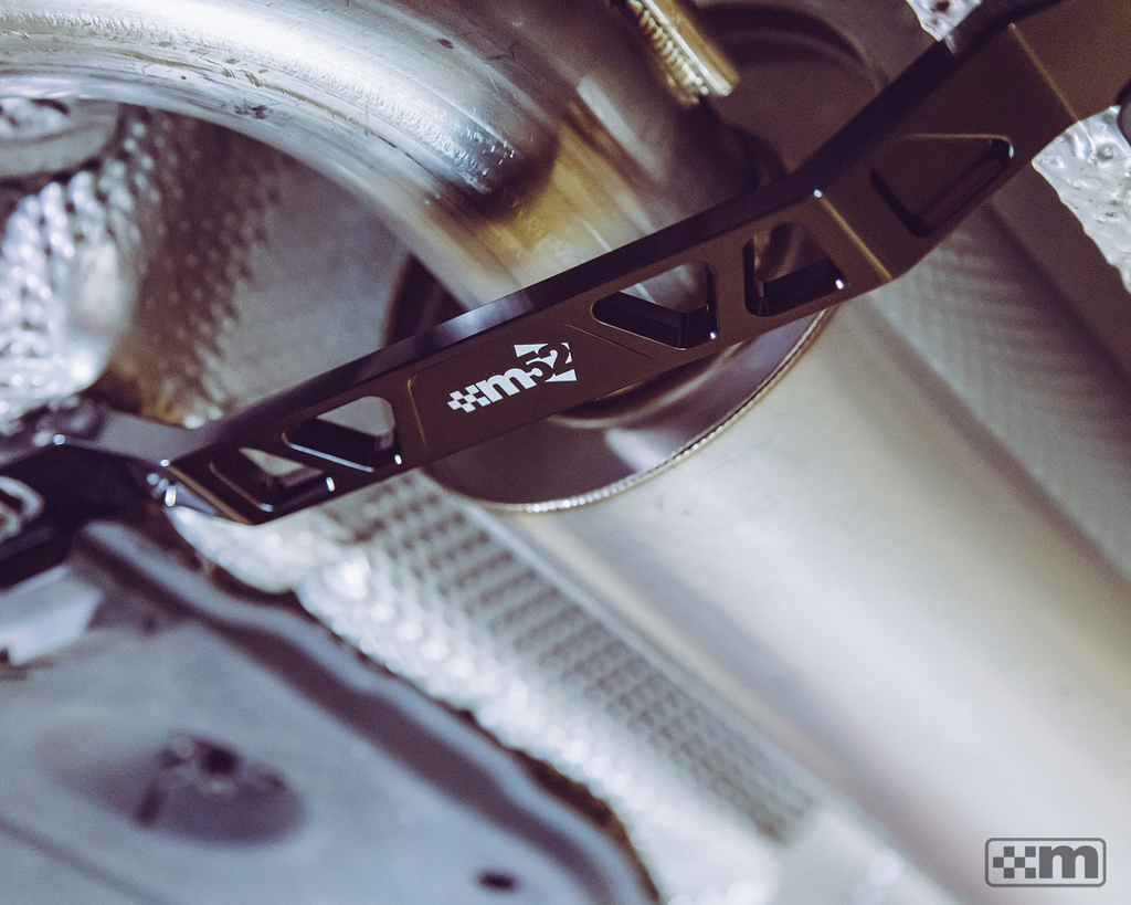 Mountune Billet Rear Exhaust Brace MQB Golf GTI R