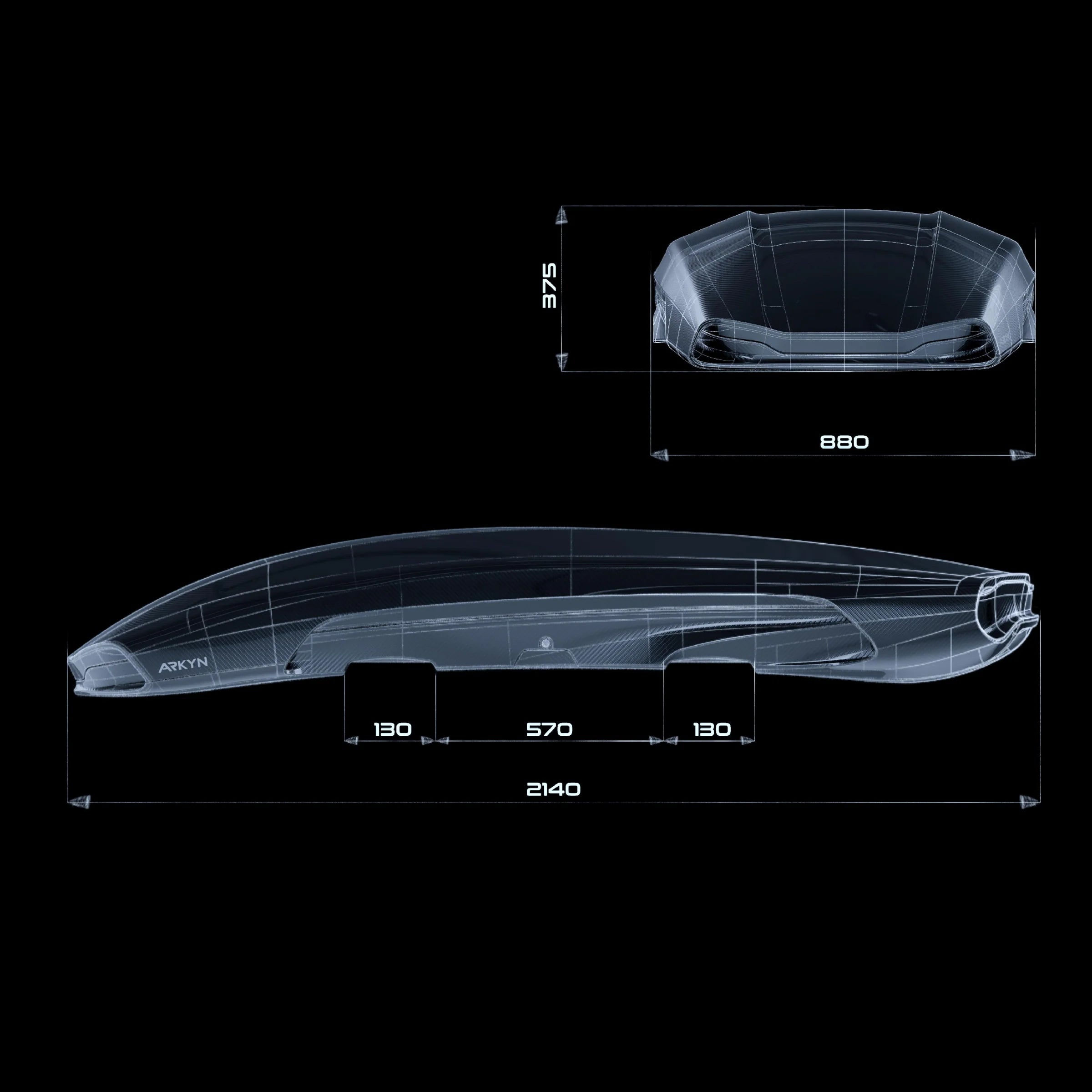 ARKYN FALCON-1 Carbon Fibre Roof Box by ARKYN  Carbon Roofs & Accessories  AUTOID®  